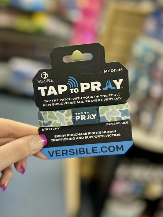 Tap To Pray, Wristband, River Rock Camo, Moss + Slate