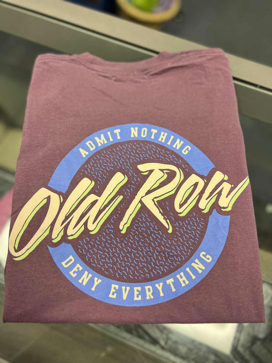 Old Row Circle Logo Pocket Tee Berry
