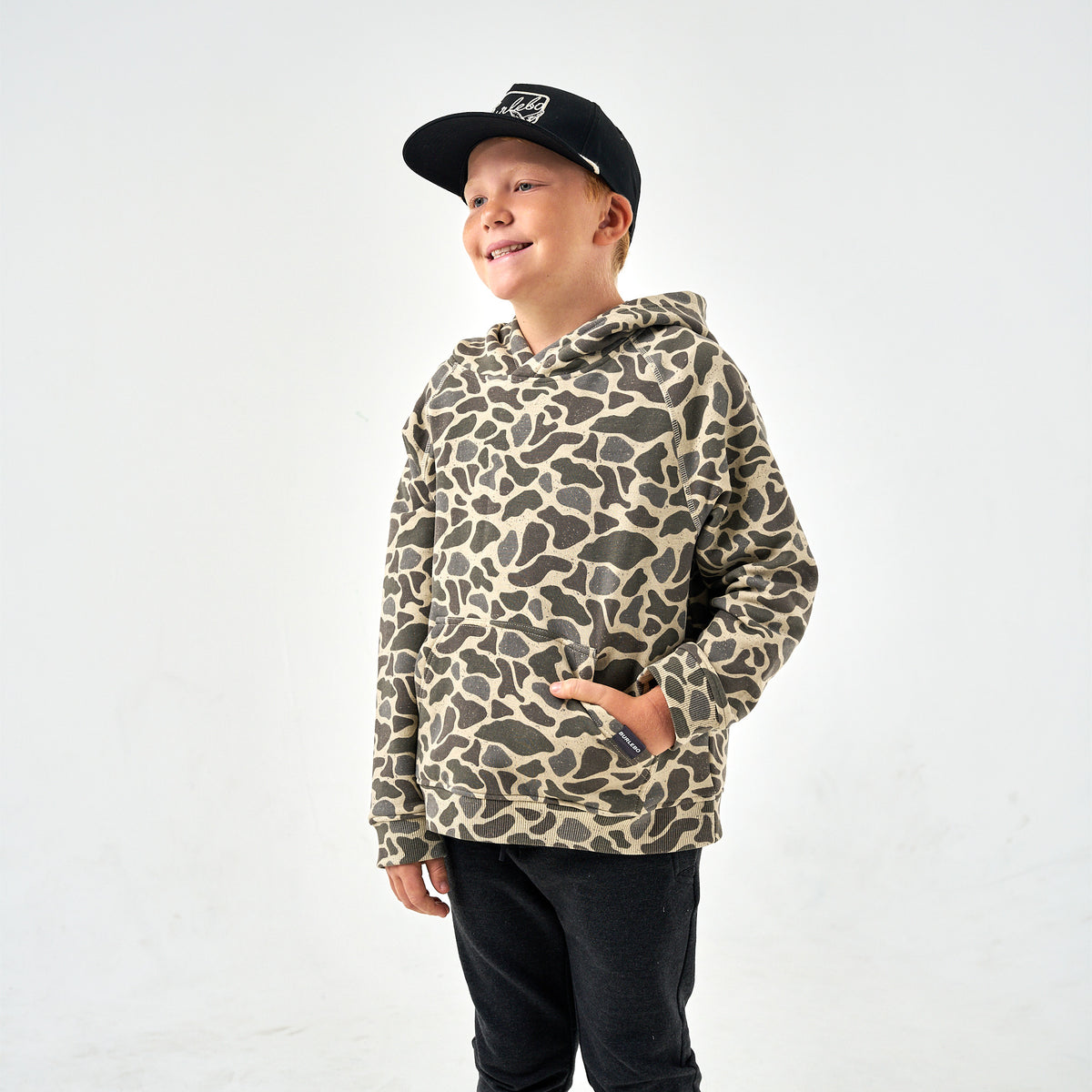 Youth Fleece Hoodie, Classic Deer Camo