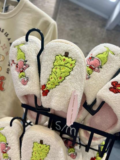 Grinch Tree Slippers