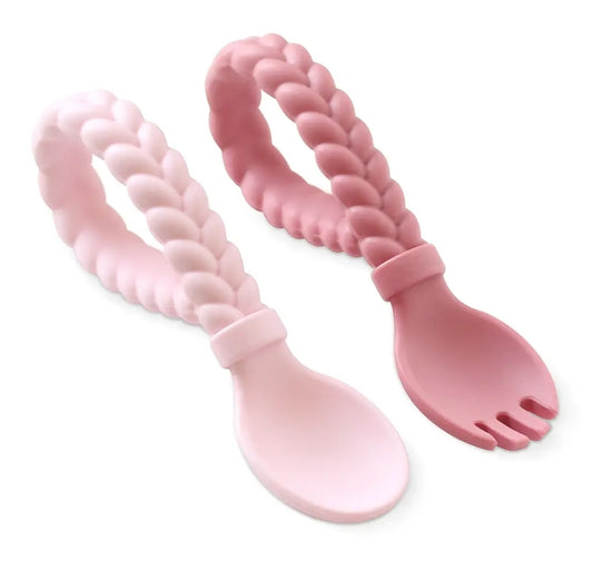 Itzy Sweetie Spoons, Baby Fork + Spoon Set