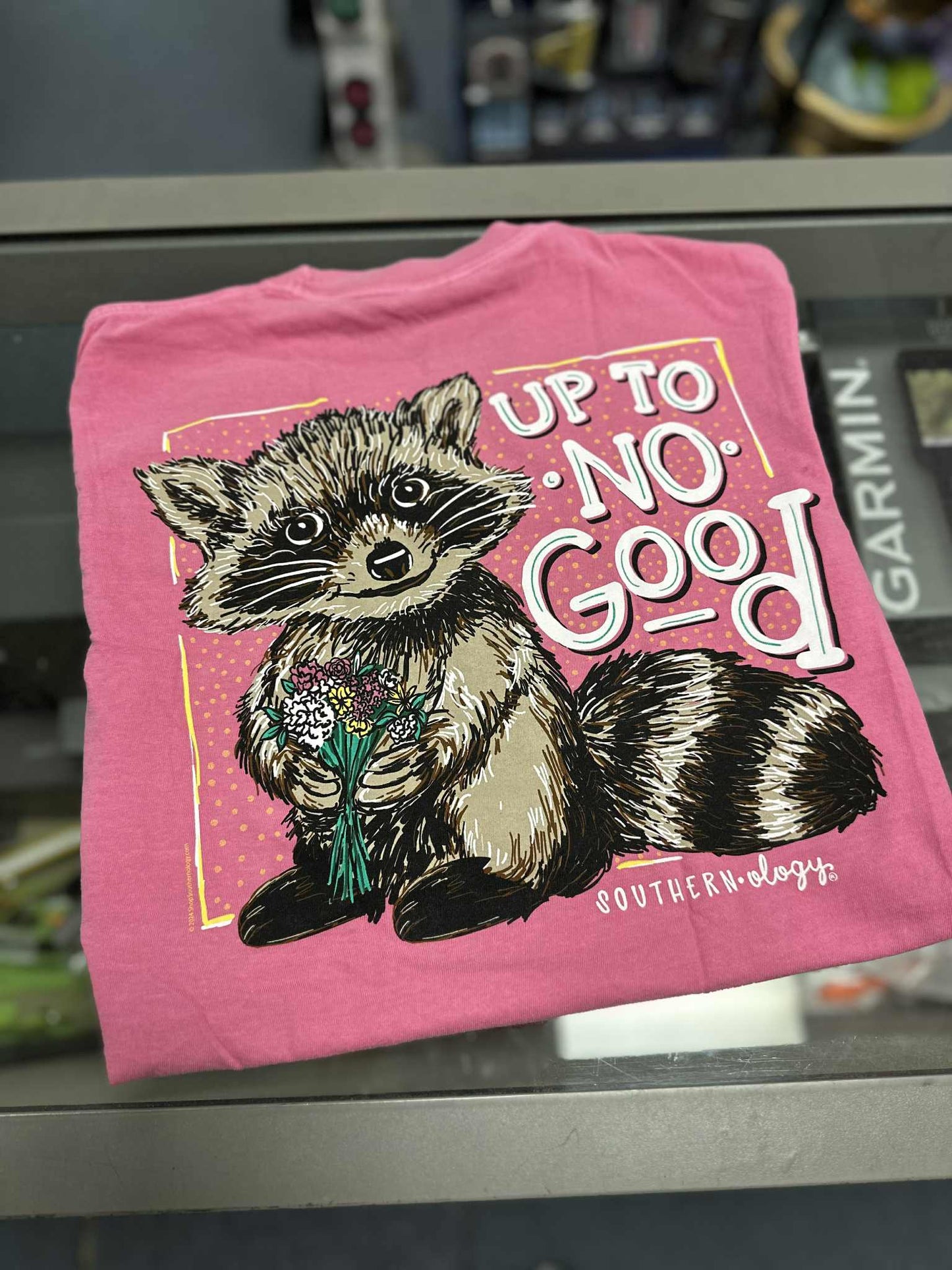Raccoon Up To No Good Short Sleeve