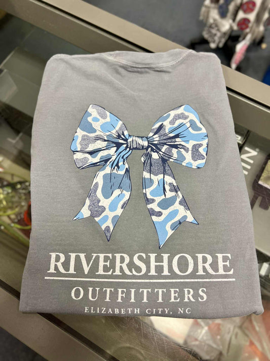 RSO Blue Camo Bow Long Sleeve, Granite
