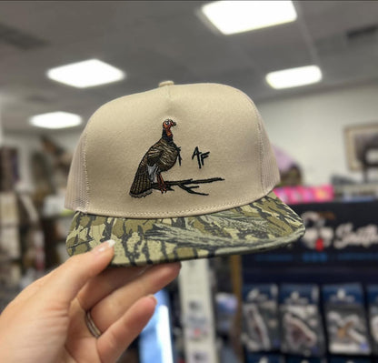 American Fetcher, 5 Panel Roosted Hat, Khaki Treestand