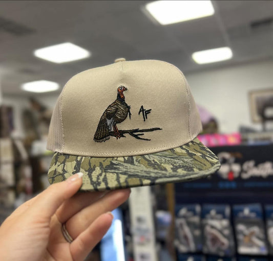 American Fetcher, 5 Panel Roosted Hat, Khaki Treestand