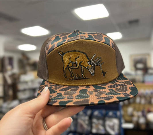 American Fetcher, 7 Panel Making A Scrape Hat, Duck Camo