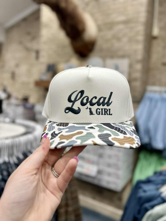 Local Girl Retro Script Rope Hat