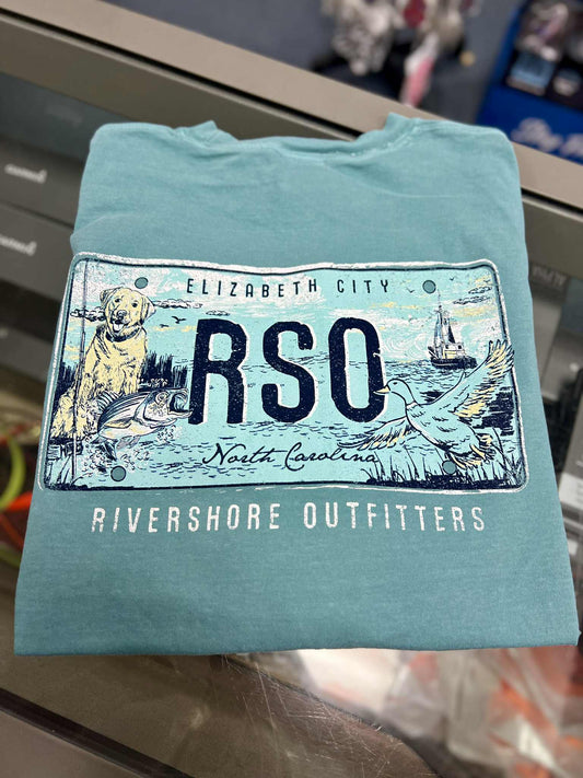 RSO License Plate Long Sleeve, Seafoam