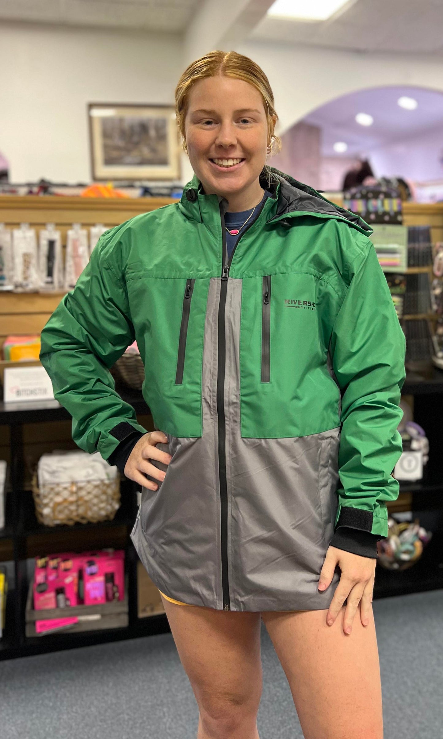 RSO Rain Jacket, Green/Grey