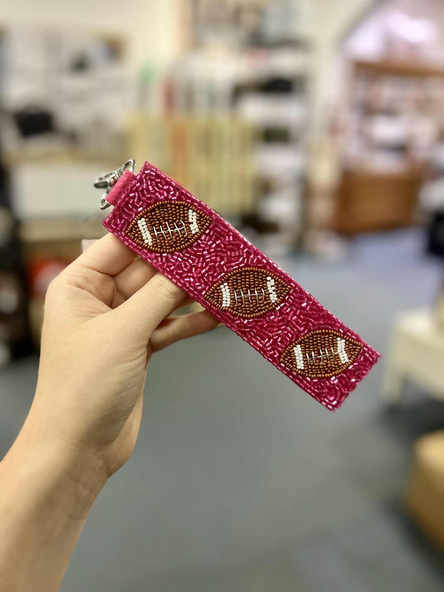 Beaded Keychain, Football