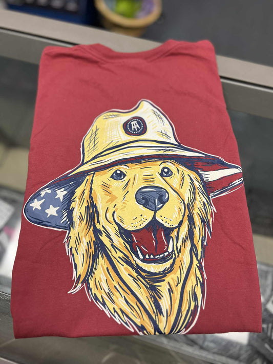 Barstool American Dog Pocket Tee, Red