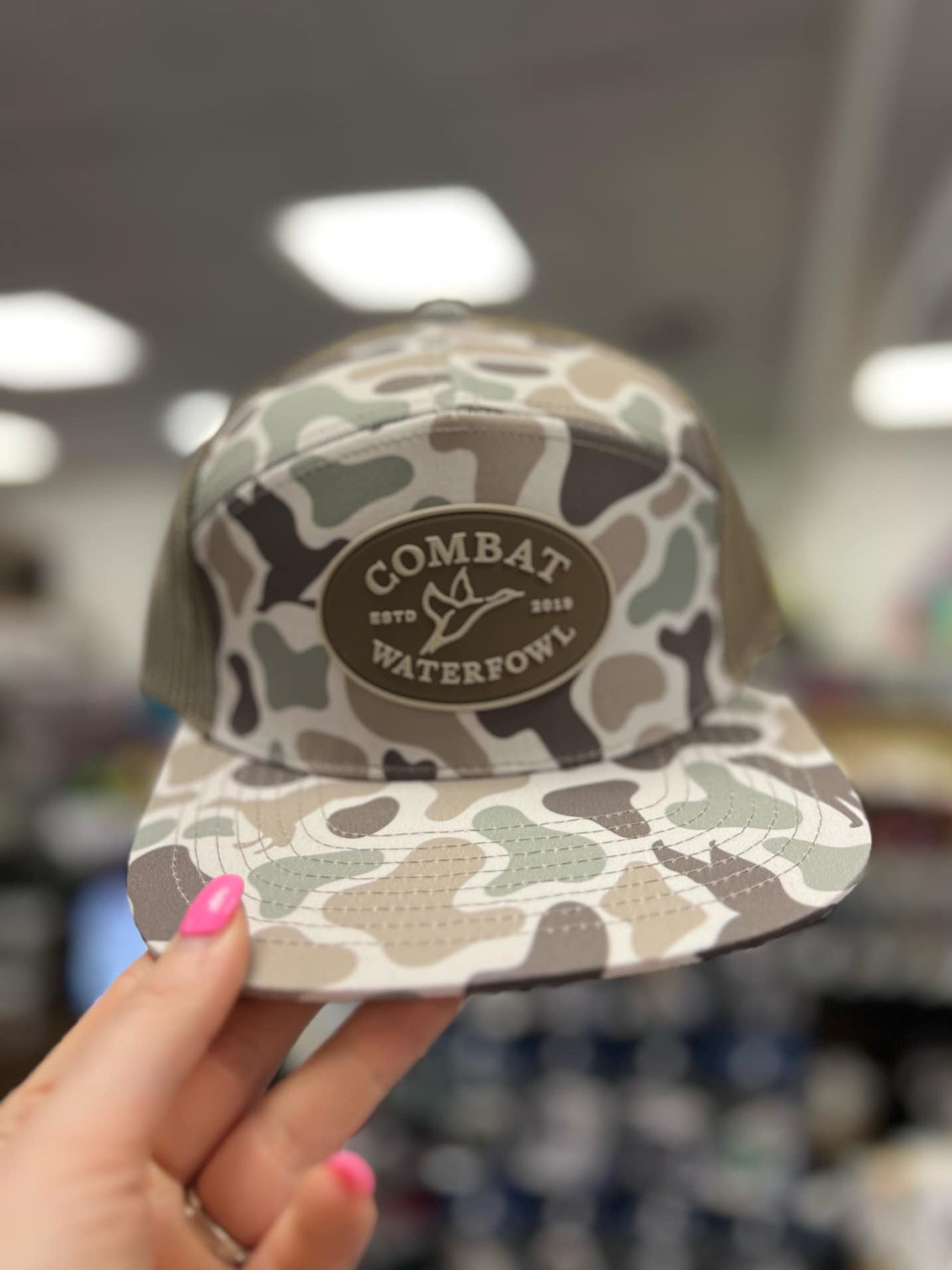 Combat Waterfowl, Front Lines 7 Panel Hat Icon, Diyala Camo