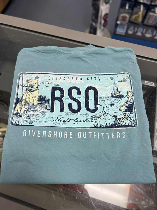 RSO License Plate Short Sleeve, Seafoam