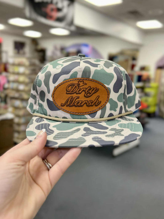 Classic Leather Patch Rope Hat, Marsh