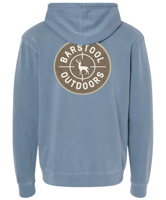 Barstool Outdoors Toppo Circle Logo Hoodie, Slate