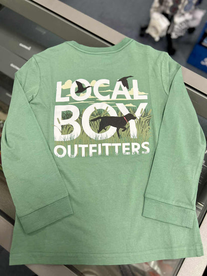 Youth Text and Tail Long Sleeve Tee