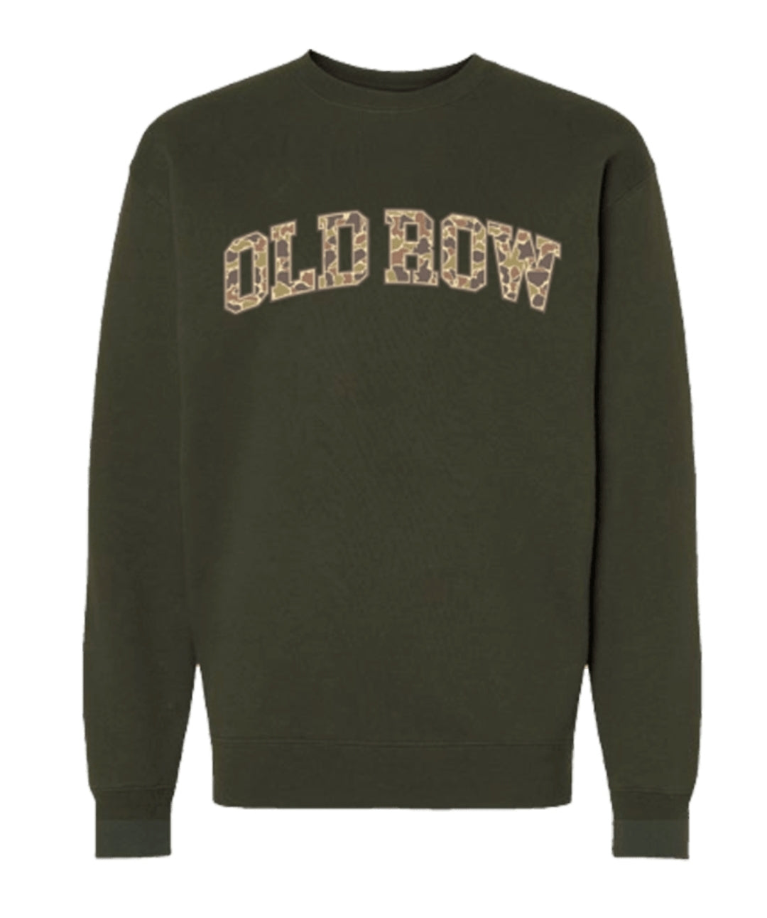 Old Row Camo Crewneck, Army Green