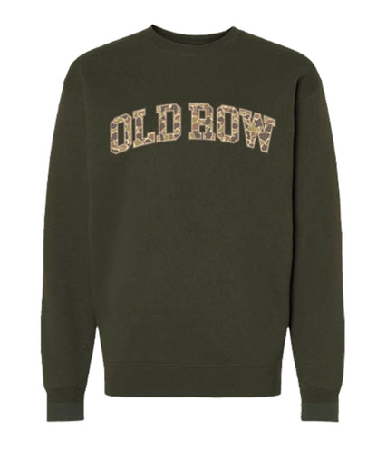 Old Row Camo Crewneck, Army Green