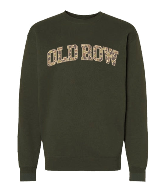 Old Row Camo Crewneck, Army Green