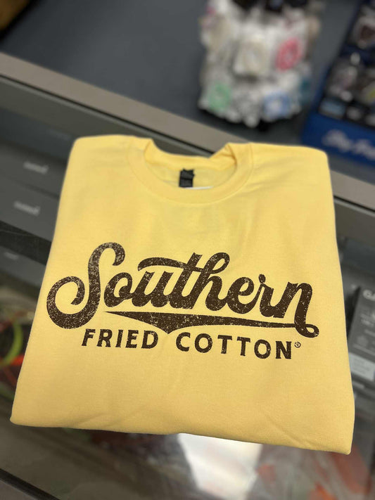 SFC Vintage Logo Front Print Crewneck, Yellow Haze