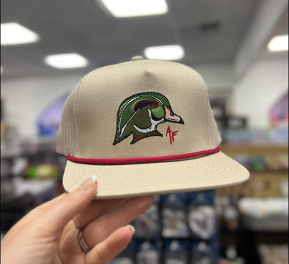 American Fetcher, Wood Duck Head Rope Hat, Off White