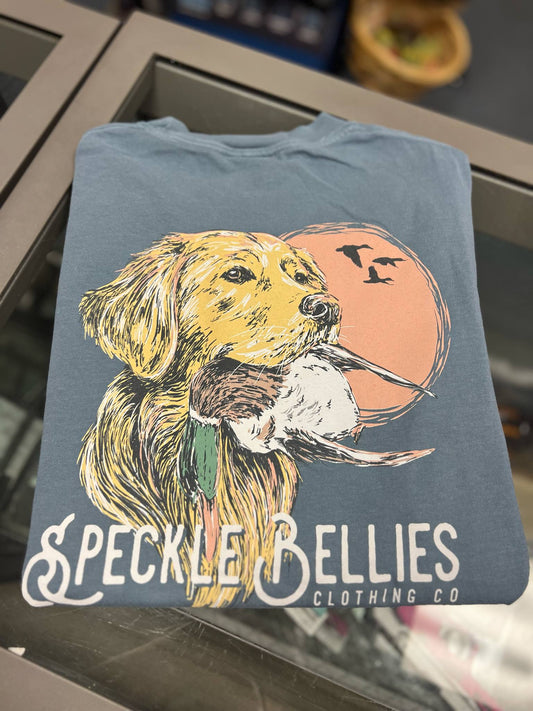 Dog Duck Yellow Lab Short Sleeve, Ice Blue