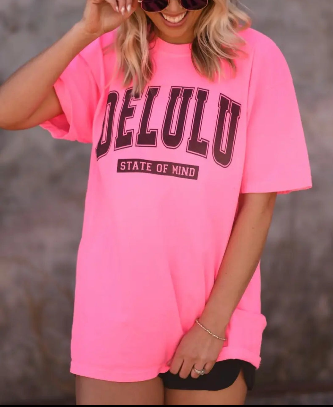 Delulu State of Mind Short Sleeve, Pink