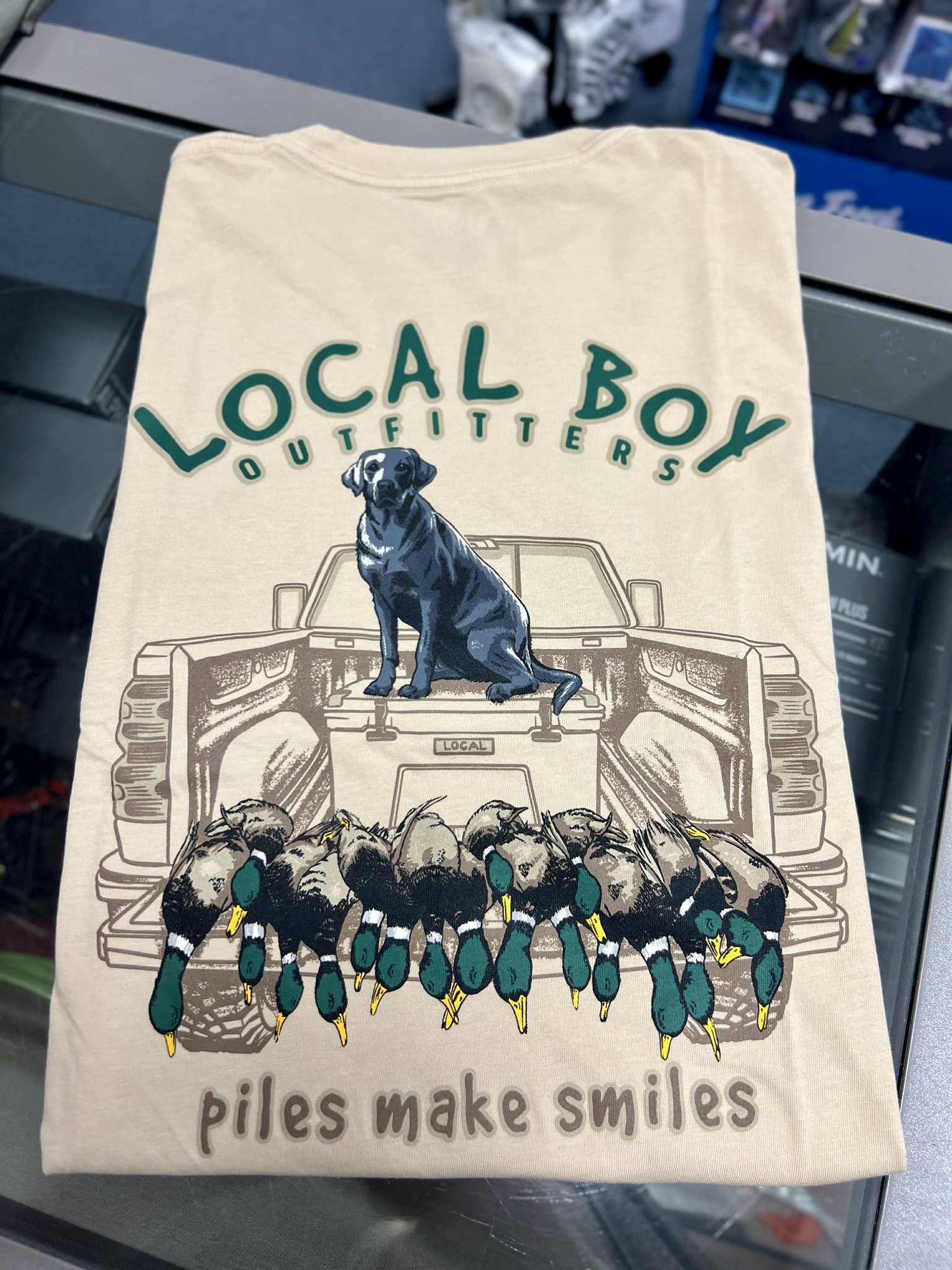 Piles Make Smiles Short Sleeve Tee, Latte