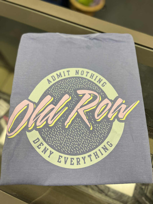 Old Row Circle Logo Pocket Tee Washed Denim