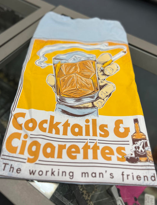 Cocktails & Cigs Pocket Tee