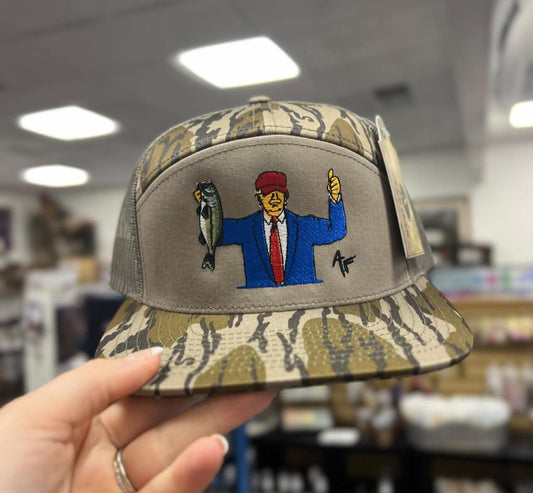 American Fetcher, 7 Panel Donald Catching Em Hat, Duck Camo