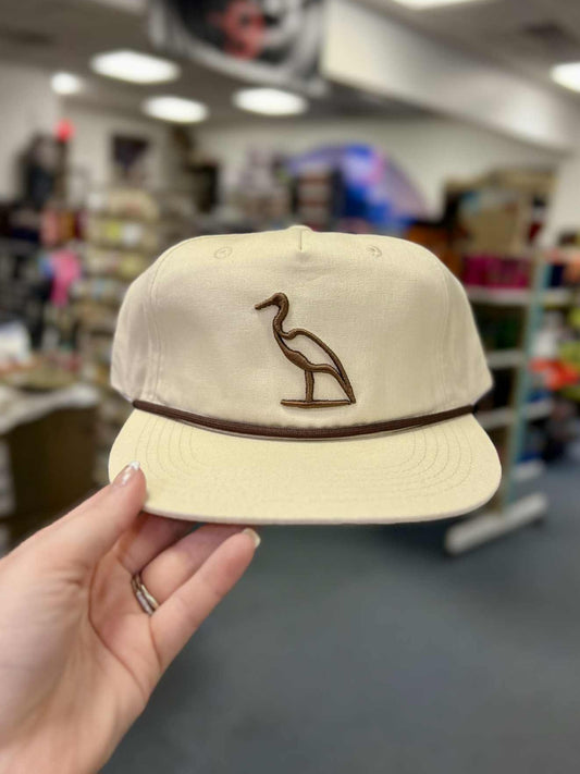 Heron Embroidered Rope Hat, Boudin