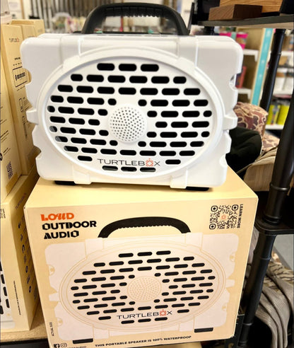 Turtlebox Gen 3 Speaker, White w/ Black Handle