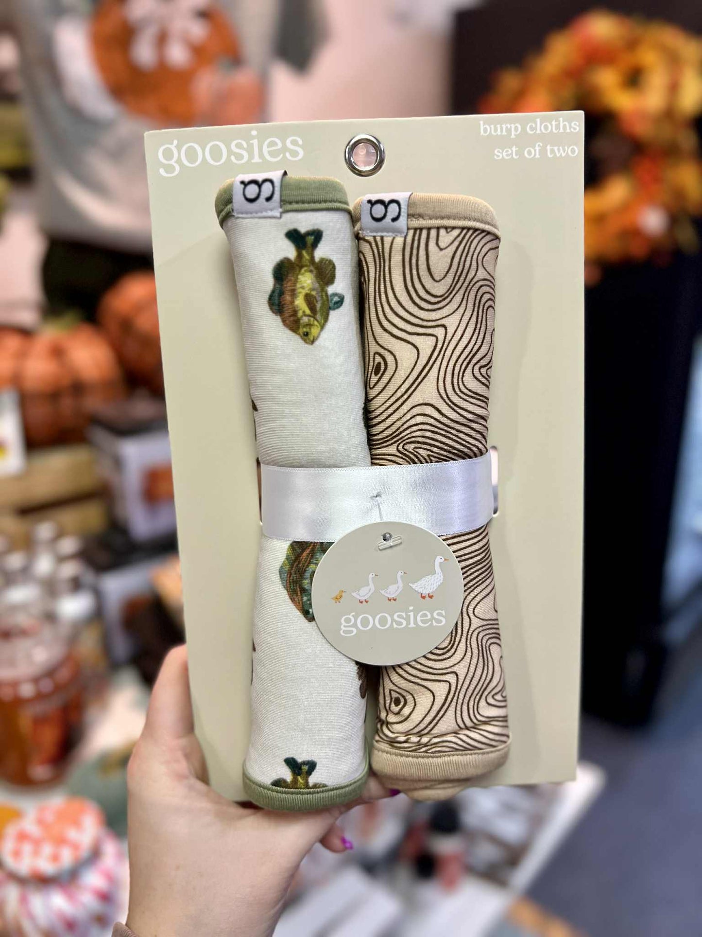 Goosies Burp Cloth Set, Lake Fish