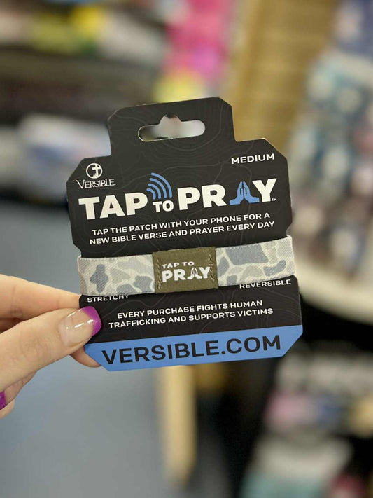 Tap To Pray,Wristband, River Rock Camo, Classic + Sage