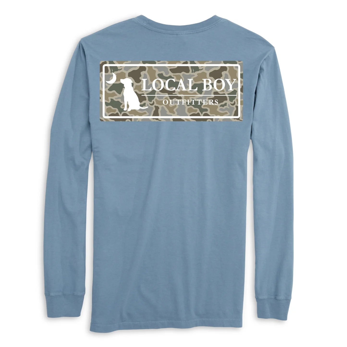 Sand Dog & Moon Plate Long Sleeve Tee, Slate