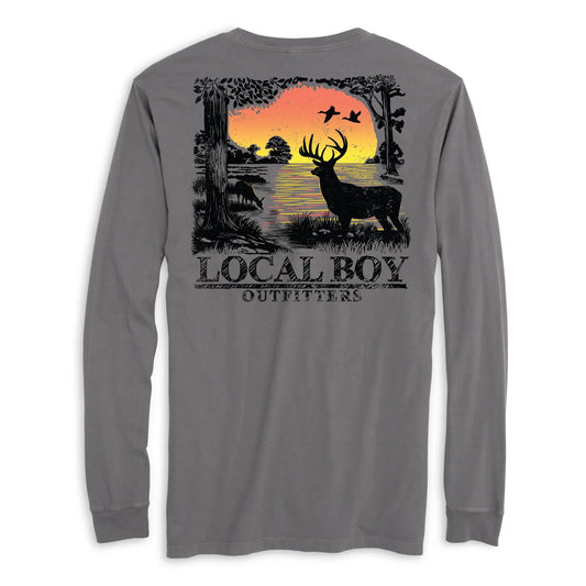 Twilight Tracker Long Sleeve Tee, Gray