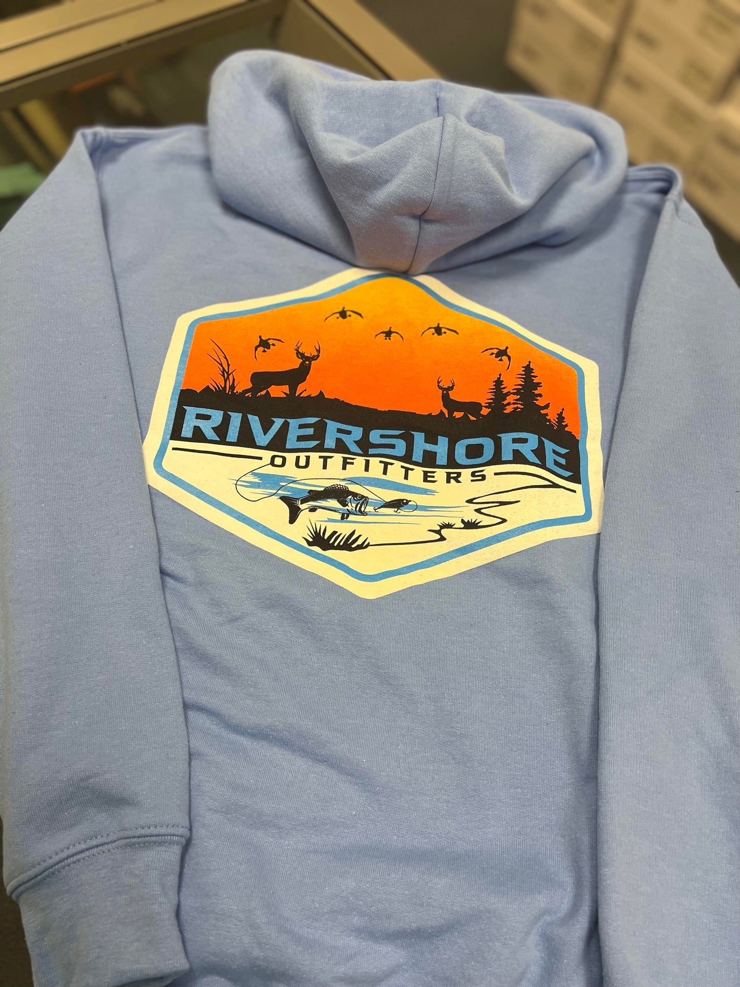 Rivershore Logo Hoodie (Carolina Blue)